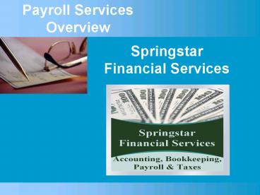 Payroll Services Overview