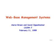 Web-Base Management Systems