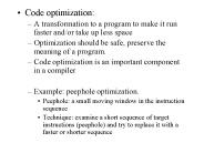 Code optimization: