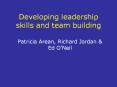 Developing%20leadership%20skills%20and%20team%20building PowerPoint PPT Presentation