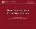 EBHC Teaching in the Pacific Rim: Australia PowerPoint PPT Presentation