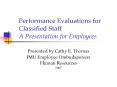Performance Evaluations for Classified Staff A Presentation for Employees PowerPoint PPT Presentation