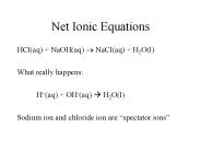 Net Ionic Equations