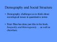 Demography and Social Structure PowerPoint PPT Presentation
