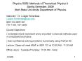 Physics 5350: Methods of Theoretical Physics II PowerPoint PPT Presentation