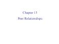 Peer Relationships PowerPoint PPT Presentation