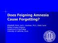 Does Feigning Amnesia Cause Forgetting PowerPoint PPT Presentation