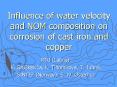 Influence of water velocity and NOM composition on corrosion of cast iron and copper PowerPoint PPT Presentation