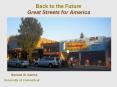 Back to the Future Great Streets for America PowerPoint PPT Presentation