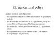 EU agricultural policy PowerPoint PPT Presentation