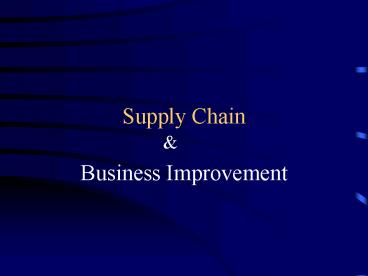 Supply Chain