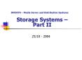 Storage Systems Part II PowerPoint PPT Presentation