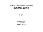 CSE-321 Programming Languages Continuation