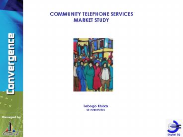 COMMUNITY TELEPHONE SERVICES MARKET STUDY