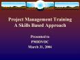 Project Management Training A Skills Based Approach PowerPoint PPT Presentation