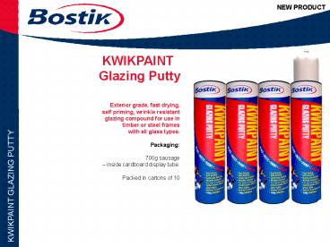 KWIKPAINT Glazing Putty