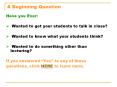 A Beginning Question PowerPoint PPT Presentation