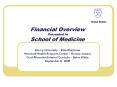 Financial Overview Presented to School of Medicine PowerPoint PPT Presentation