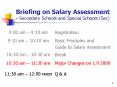 Briefing on Salary Assessment Secondary Schools and Special Schools Sec PowerPoint PPT Presentation