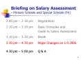 Briefing on Salary Assessment Primary Schools and Special Schools Pri PowerPoint PPT Presentation