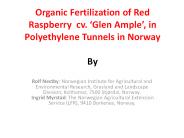 Organic Fertilization of Red Raspberry cv. 