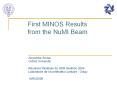 First MINOS Results from the NuMI Beam PowerPoint PPT Presentation