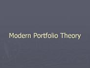 Modern Portfolio Theory
