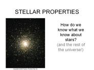 STELLAR PROPERTIES