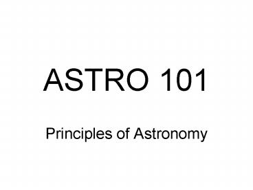 ASTRO 101
