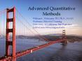 Advanced Quantitative Methods PowerPoint PPT Presentation