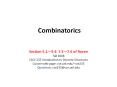 Combinatorics PowerPoint PPT Presentation