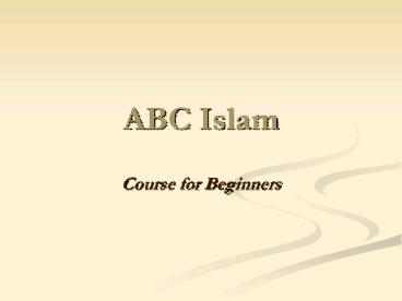 ABC Islam