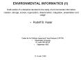 ENVIRONMENTAL INFORMATICS 1 PowerPoint PPT Presentation