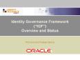 Identity Governance Framework IGF Overview and Status PowerPoint PPT Presentation