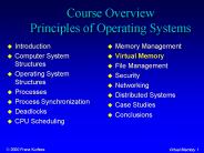 Course Overview Principles of Operating Systems