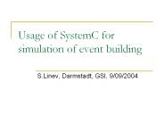 Usage of SystemC for simulation of event building