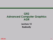 GR2 Advanced Computer Graphics AGR