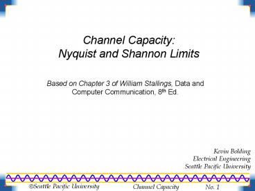 Channel Capacity: Nyquist and Shannon Limits