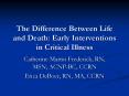 The Difference Between Life and Death: Early Interventions in Critical Illness PowerPoint PPT Presentation