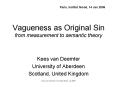 Vagueness as Original Sin from measurement to semantic theory PowerPoint PPT Presentation