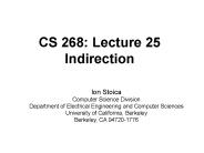 CS 268: Lecture 25 Indirection