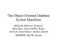 The Object-Oriented Database System Manifesto PowerPoint PPT Presentation