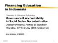 Financing Education in Indonesia PowerPoint PPT Presentation