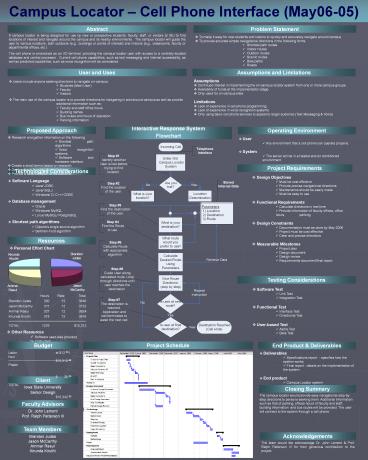 Campus Locator Cell Phone Interface May0605