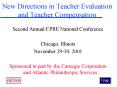 New Directions in Teacher Evaluation and Teacher Compensation PowerPoint PPT Presentation