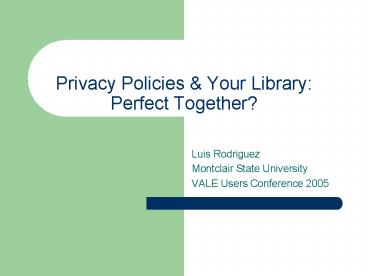 Privacy Policies