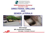 DIRECTIONAL DRILLING AND SEWER LATERALS