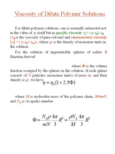 Light Scattering from Polymer Solutios