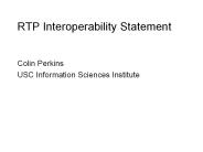 RTP Interoperability Statement