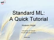 Standard ML: A Quick Tutorial